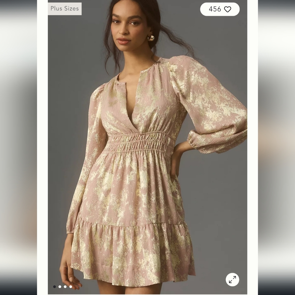 Anthropologie Somerset Mini Dress in Orange size medium